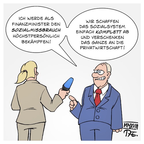 Cartoon: Sozialmissbrauch (medium) by Timo Essner tagged sozialmissbrauch,missbrauch,sozialleistung,sozialstaat,sozialsystem,privatisierung,finannzminister,bundesfinanzminister,olaf,scholz,spd,sozialausgaben,kindergeld,privatwirtschaft,cartoon,timo,essner,sozialmissbrauch,missbrauch,sozialleistung,sozialstaat,sozialsystem,privatisierung,finannzminister,bundesfinanzminister,olaf,scholz,spd,sozialausgaben,kindergeld,privatwirtschaft,cartoon,timo,essner