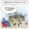 Cartoon: Drauf los gehen (small) by Timo Essner tagged rwe,eon,vattenfall,enbw,polizei,proteste,ende,gelände,demonstrationen,gewaltenteilung,werksmilizen