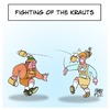 Cartoon: Fighting of the Krauts (small) by Timo Essner tagged krauts,german,lederhosen,fighting,of,the,play,on,words,cartoon,caricature,germans