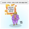Cartoon: Meine CDU 2017 (small) by Timo Essner tagged cdu angela merkel meinecdu2017 deutschland btw2017 bundestagswahl image kampagne mitte partei social media migranten integration