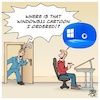 Cartoon: Windows 11 (small) by Timo Essner tagged microsoft,windows,windows11,software,tech,technology,development,computers,internet,updates,bugs,backdoors,0days,data,security,customer,safety,releases,cartoon,timo,essner