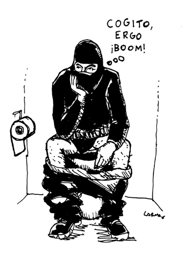 Cartoon: Cogito ergo (medium) by Carma tagged terrorism,politics,paris,attacks