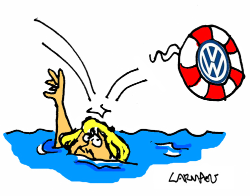 Cartoon: Das Auto. (medium) by Carma tagged volkswagen,merkel