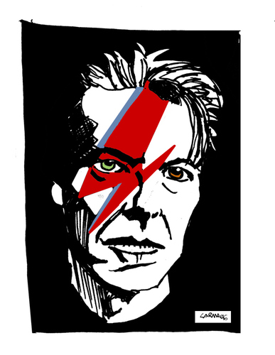 Cartoon: David Bowie (medium) by Carma tagged david,bowie,celebrities,music