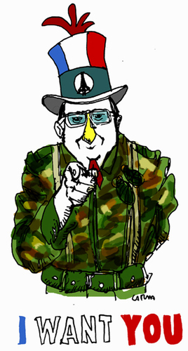 Cartoon: Hollande (medium) by Carma tagged terrorism,war,hollande,france
