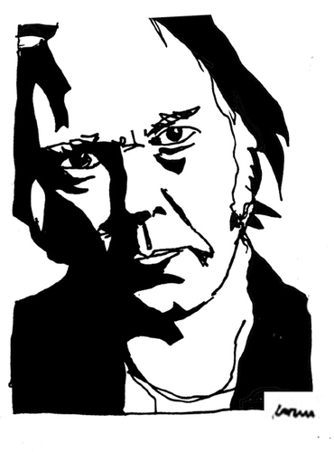 Cartoon: Neil Young (medium) by Carma tagged neil,young,music,celebrities,rock
