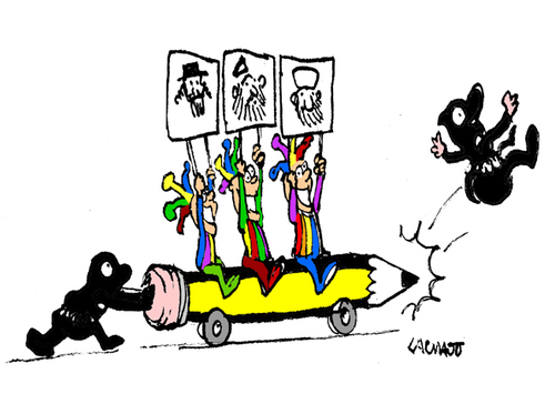 Cartoon: Parade (medium) by Carma tagged carnival,parade,charlie,hebdo,cartoonist