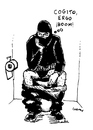 Cartoon: Cogito ergo (small) by Carma tagged terrorism,politics,paris,attacks