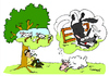 Cartoon: Counting Sheeps (small) by Carma tagged animals,sheeps,wolf,counting,sheep,nature