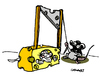 Cartoon: Guillotine (small) by Carma tagged animals,mouse,guillotine,cats,cheese
