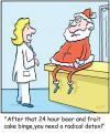 Cartoon: TP0186christmassanta (small) by comicexpress tagged santa,claus,child,obesity,fat,over,weight,christmas,work,health,and,safety,detox,beer,fruitcake,binge