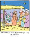 Cartoon: TP0201christmasjesusstable (small) by comicexpress tagged stable jesus christ mary joseph manger wise king kings shepherd shepherds angels angel nativity bible god saviour inn donkey story box video games