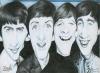 Cartoon: Beatles (small) by David Almeida tagged caricature band the beatles music caricaturist