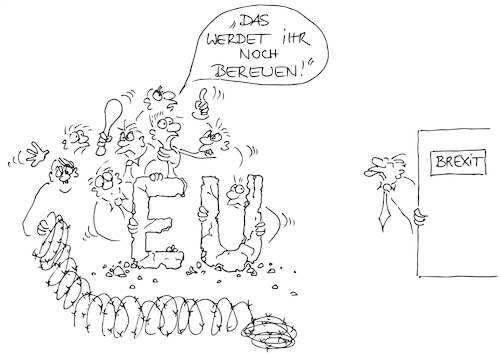 Cartoon: Brexit Cartoon Deutsch (medium) by cartoonsbyroth tagged eu,uk,gb,großbritannien,europa