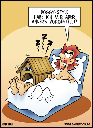 Cartoon: Verständigungsschwierigkeiten (medium) by DIPI tagged bett,doggy,hund,mann,frau,liebe,schlaf,müdigkeit,bett,sex,doggy,hund,mann,frau,liebe,schlaf,müdigkeit