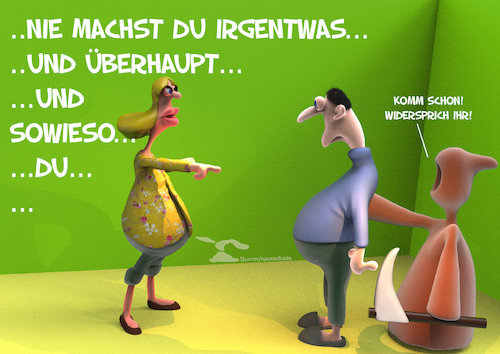 Cartoon: Widersprechen (medium) by Rüsselhase tagged beziehung,tod,relationship,fun