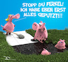 Cartoon: Familienleben (small) by Rüsselhase tagged familie,schweine,alltag