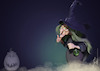 Cartoon: Halloween Witch (small) by Rüsselhase tagged witch,halloween,green