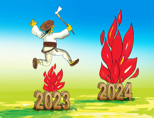 Cartoon: 2024ohne (medium) by Lubomir Kotrha tagged pf,2024,happy,new,year,pf,2024,happy,new,year