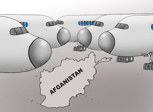 Cartoon: afgaletiska (medium) by Lubomir Kotrha tagged afganistan,taliban,usa,afganistan,taliban,usa