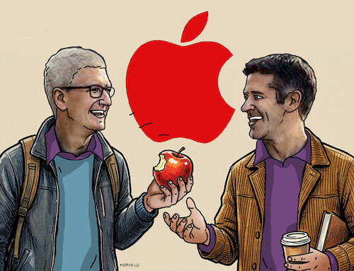 Cartoon: apple26a (medium) by Lubomir Kotrha tagged apple,apple
