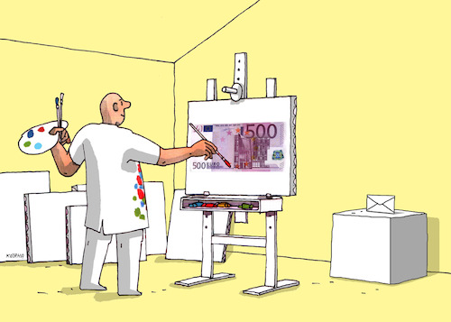 Cartoon: art500 (medium) by Lubomir Kotrha tagged art,money,art,money