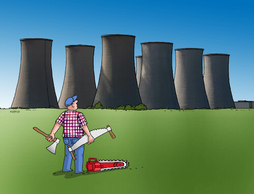 Cartoon: atomrubec (medium) by Lubomir Kotrha tagged electricity,power,electricity,power