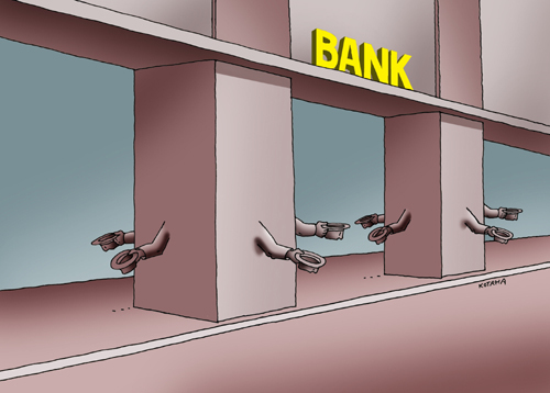 Cartoon: bankozobrak (medium) by Lubomir Kotrha tagged humor