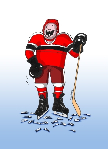 Cartoon: bitkar (medium) by Lubomir Kotrha tagged ice,hockey