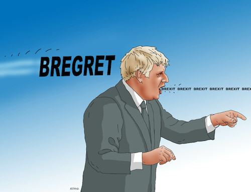 Cartoon: borgret (medium) by Lubomir Kotrha tagged brexit,bregret,brexit,bregret