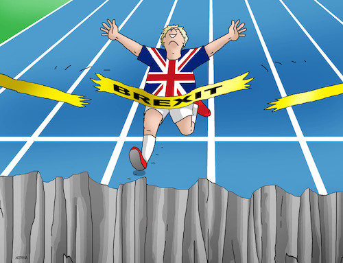 Cartoon: brexbeh (medium) by Lubomir Kotrha tagged eu,brexit,great,britain,boris,johnson,euro,libra