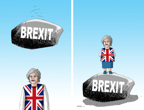 Cartoon: brexbums (medium) by Lubomir Kotrha tagged eu,brexit,may,euro,libra