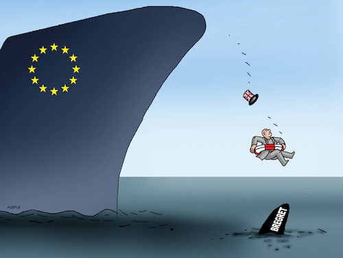 Cartoon: brexit23 (medium) by Lubomir Kotrha tagged brexit,bregret,brexit,bregret