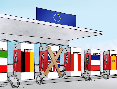 Cartoon: brexitpumpa (medium) by Lubomir Kotrha tagged eu,euro,brexit,libra,world