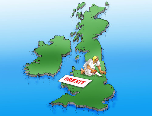 Cartoon: brexrez (medium) by Lubomir Kotrha tagged eu,brexit,great,britain,boris,johnson,euro,libra