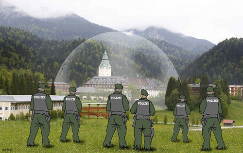 Cartoon: bublina (medium) by Lubomir Kotrha tagged eu,summit,g7,germany,usa,canada,italy,france,japan,great,britain,world