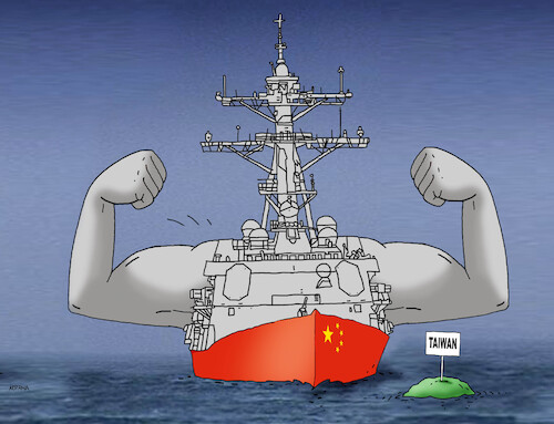 Cartoon: chinasvaly26 (medium) by Lubomir Kotrha tagged china,taiwan,china,taiwan
