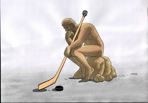 Cartoon: dumak (medium) by Lubomir Kotrha tagged ice,hockey