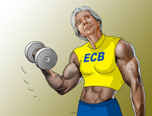 Cartoon: ecbkult (medium) by Lubomir Kotrha tagged ecb,eu,euro,ecb,eu,euro