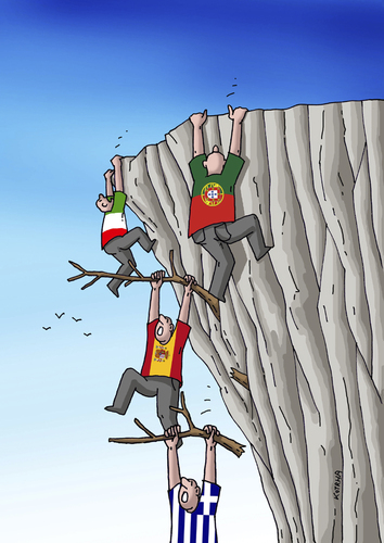 Cartoon: eubums (medium) by Lubomir Kotrha tagged eu,crisii