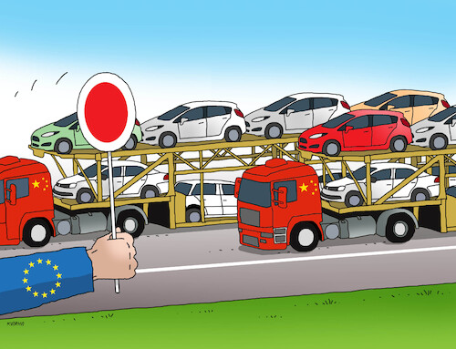 Cartoon: eustop26 (medium) by Lubomir Kotrha tagged china,cheap,cars,chinese,economy,world,china,cheap,cars,chinese,economy,world