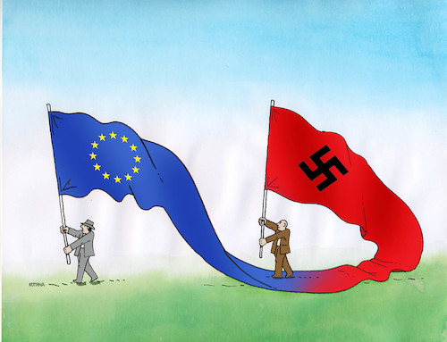 Cartoon: euvlajkovo (medium) by Lubomir Kotrha tagged eu,elections,europa,euro,europarlament