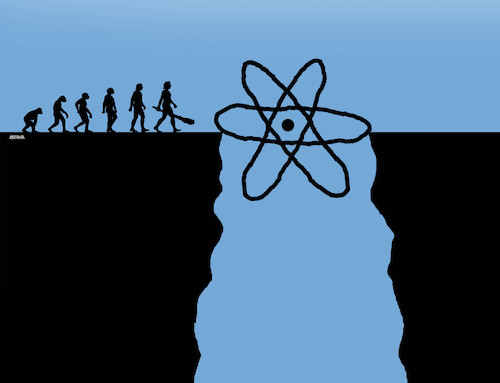 Cartoon: evoatom (medium) by Lubomir Kotrha tagged evolution,evolution