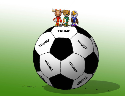 Cartoon: futmaskot2 (medium) by Lubomir Kotrha tagged football,soccer,world,cup,usa,canada,mexico,football,soccer,world,cup,usa,canada,mexico