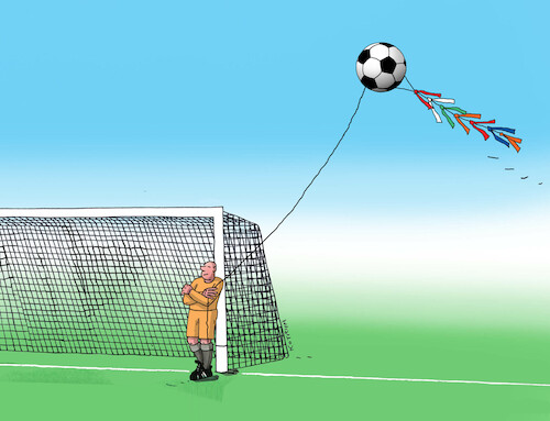 Cartoon: futsarkan (medium) by Lubomir Kotrha tagged qatar,football,championships,qatar,football,championships