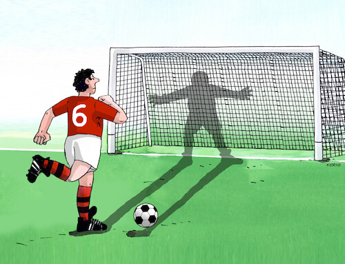 Cartoon: futshadow (medium) by Lubomir Kotrha tagged football,soccer,world,cup,usa,canada,mexico,football,soccer,world,cup,usa,canada,mexico
