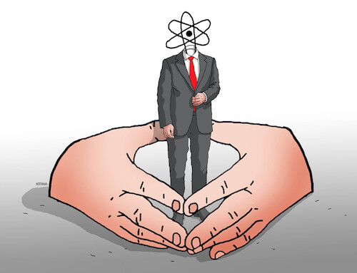 Cartoon: gerjadro (medium) by Lubomir Kotrha tagged german,atom,german,atom