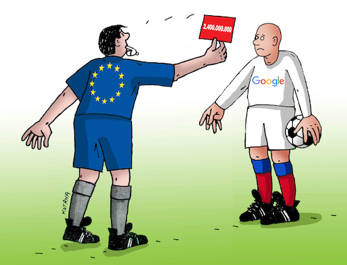 Cartoon: googlered (medium) by Lubomir Kotrha tagged google