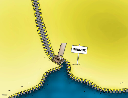 Cartoon: hormuzips (medium) by Lubomir Kotrha tagged usa,iran,war,hormuz,zip,usa,iran,war,hormuz,zip