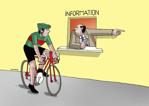Cartoon: information (medium) by Lubomir Kotrha tagged tour,de,france,cyclist